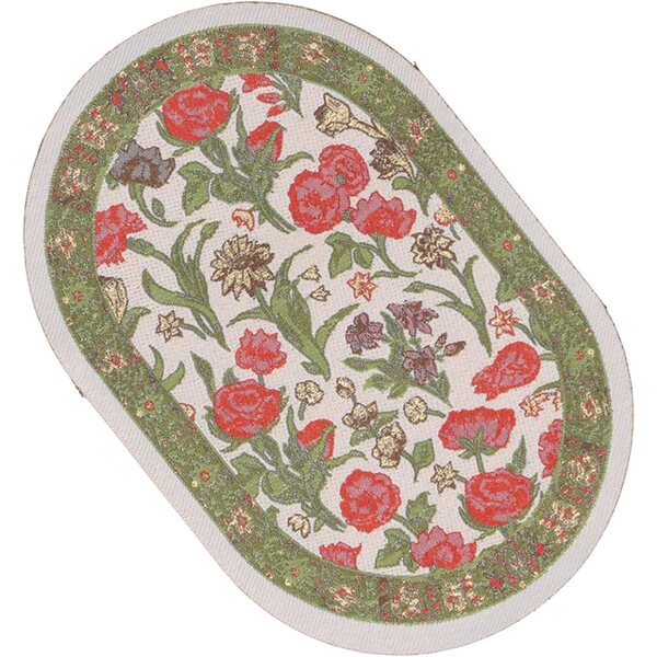 Srliya Mini-Vintage-Teppich, 1:12, ovaler Stoff für Puppenhaus, 15 cm
