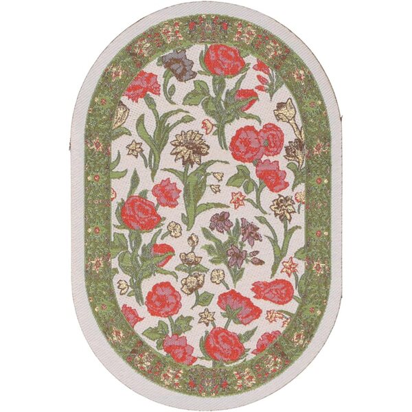Srliya Mini-Vintage-Teppich, 1:12, ovaler Stoff für Puppenhaus, 15 cm