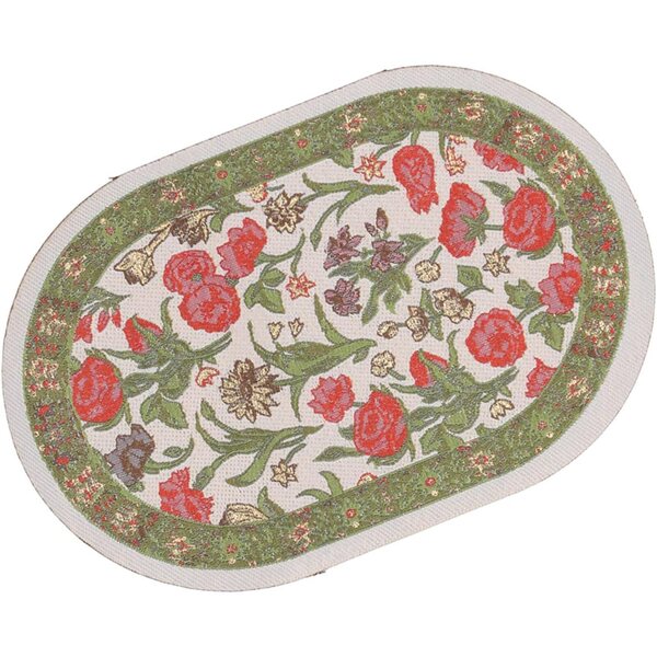 Srliya Mini-Vintage-Teppich, 1:12, ovaler Stoff für Puppenhaus, 15 cm