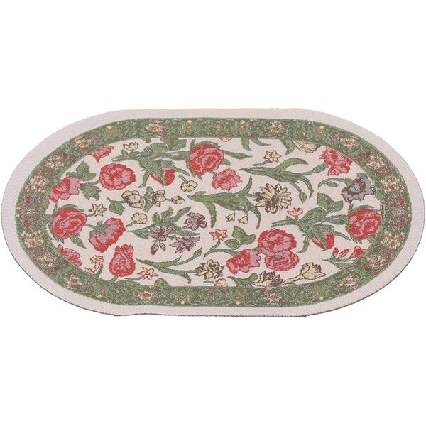 Srliya Mini-Vintage-Teppich, 1:12, ovaler Stoff für Puppenhaus, 15 cm