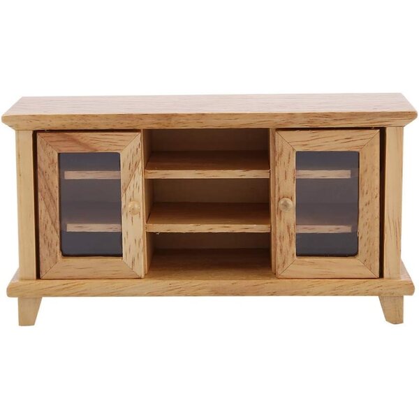 Meuble TV Miniature en Bois 1:12 per Casa delle Bambole - Decorazione Realistica