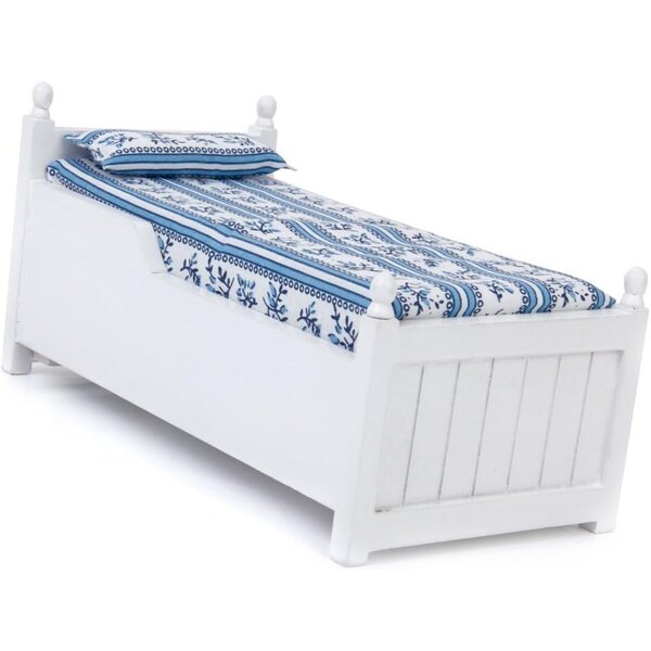 Letto con Cassetto Miniatura 1/12 per Casa delle Bambole di Inzopo