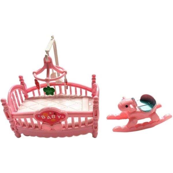 Set mit 2 Mini-Berceaux aus umweltfreundlichem Kunststoff für das Uteruik-Puppenhaus