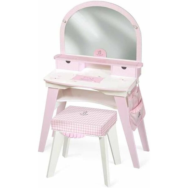 Grande Tavolo da Trucco in Legno Niza DeCuevas Toys con Specchio e Cassetti