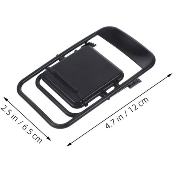 Cabilock 25 Mini Sedie Pieghevoli Nere Supporto per Telefono e Decorazioni Casa Bambole