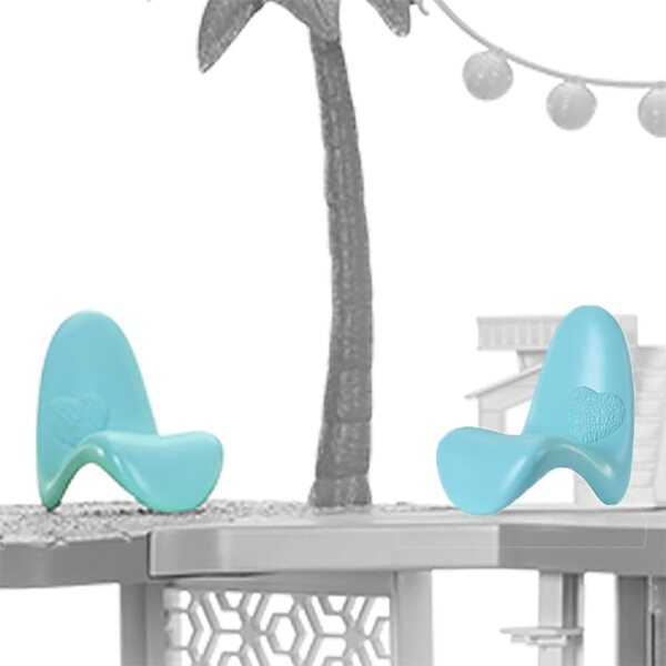 Blaue Ersatzstühle für Barbie Dreamhouse HMX10 – Set mit 2 Spielstühlen