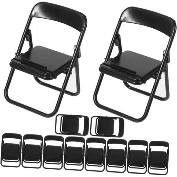 Cabilock Set 18 Supporti Miniatura a Forma di Sedia per Casa delle Bambole e Supporto Telefono