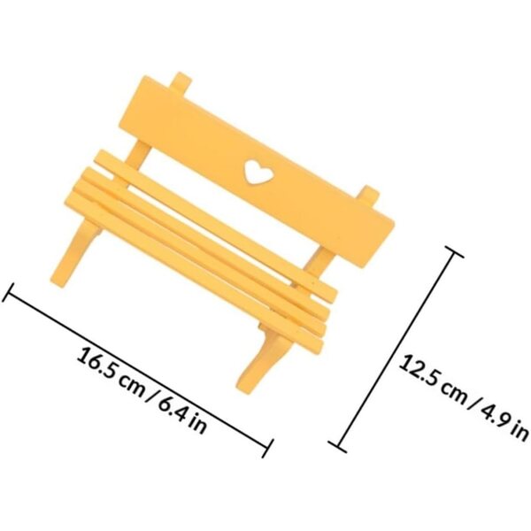 VICASKY Mini Panca in Legno 2pz per Casa delle Bambole e Decorazioni in Miniatura