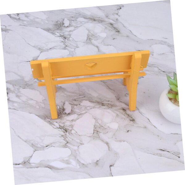 VICASKY Mini Panca in Legno 2pz per Casa delle Bambole e Decorazioni in Miniatura