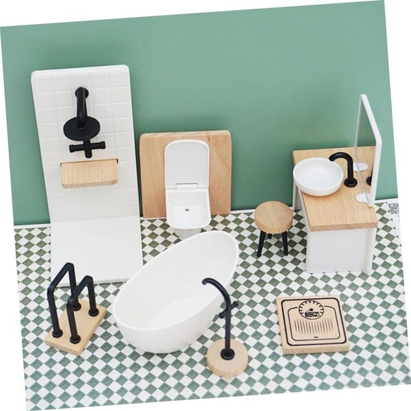 BESPORTBLE Set Accessori Bagno Miniatura Casa delle Bambole 1:12 Decorativi