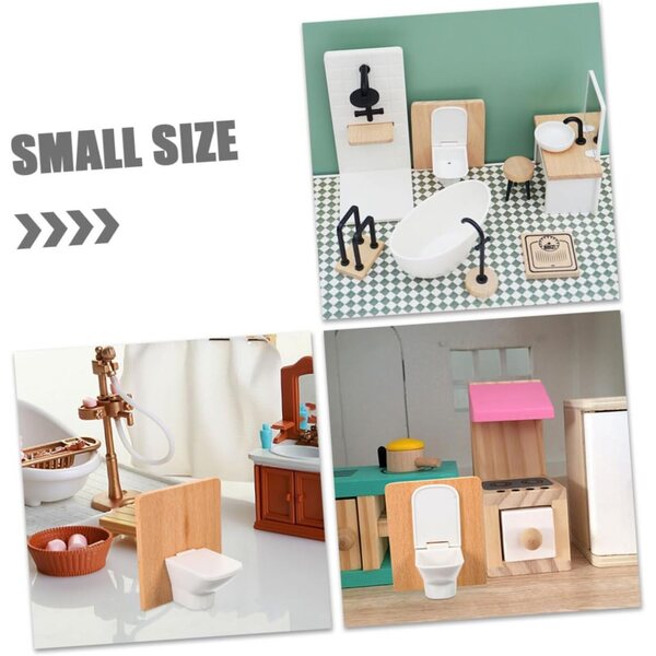 BESPORTBLE Set Accessori Bagno Miniatura Casa delle Bambole 1:12 Decorativi