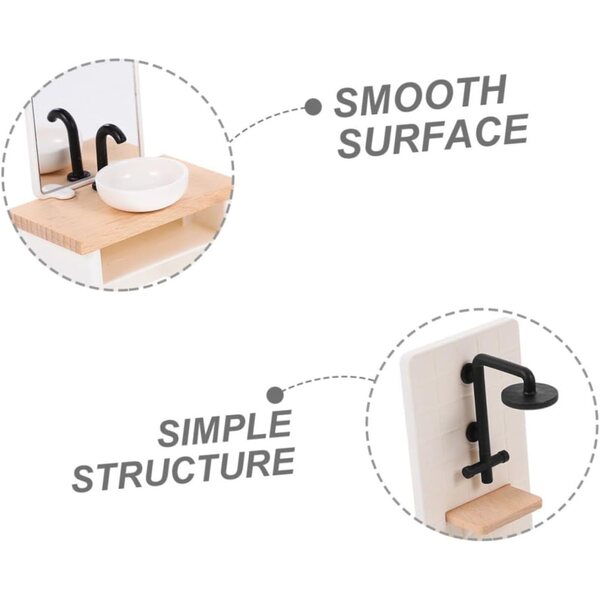 BESPORTBLE Set Accessori Bagno Miniatura Casa delle Bambole 1:12 Decorativi