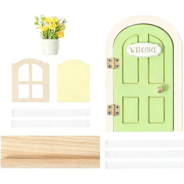 Porta delle Fate in Legno da Parete - Gioiello Decorativo per Camerette Bambini