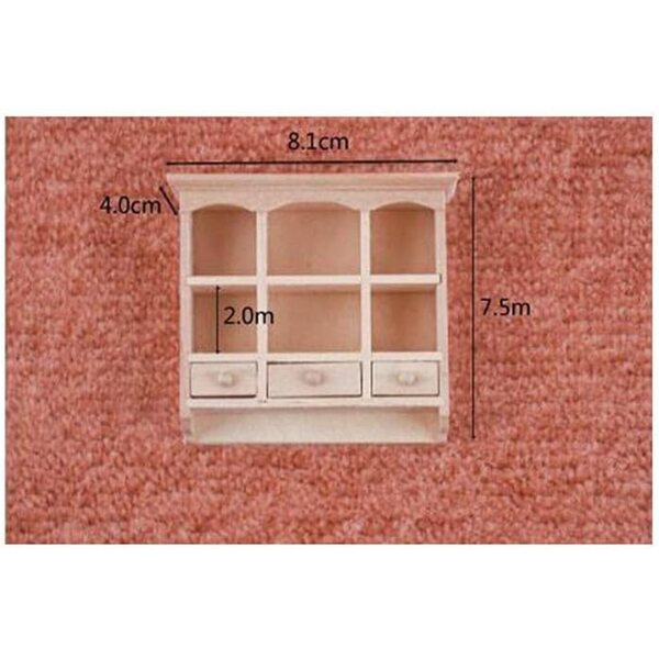 Armadio Murale in Legno per Casa delle Bambole 1:12 - Accessorio Miniatura Sicuro