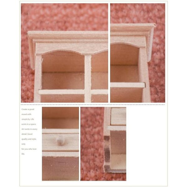 Armadio Murale in Legno per Casa delle Bambole 1:12 - Accessorio Miniatura Sicuro