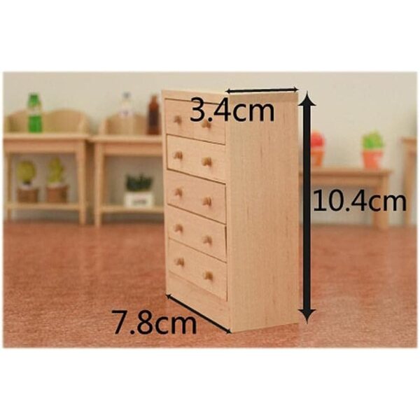 Mobili in legno in miniatura per casa delle bambole 1:12 - Accessorio decorativo sicuro ed ecologico