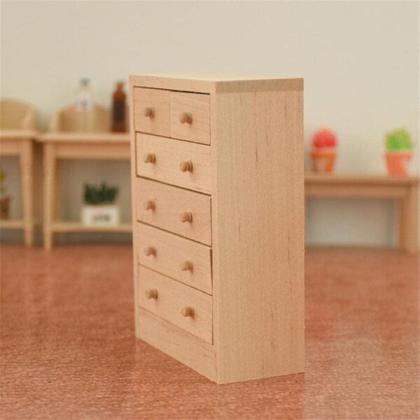 Mobili in legno in miniatura per casa delle bambole 1:12 - Accessorio decorativo sicuro ed ecologico