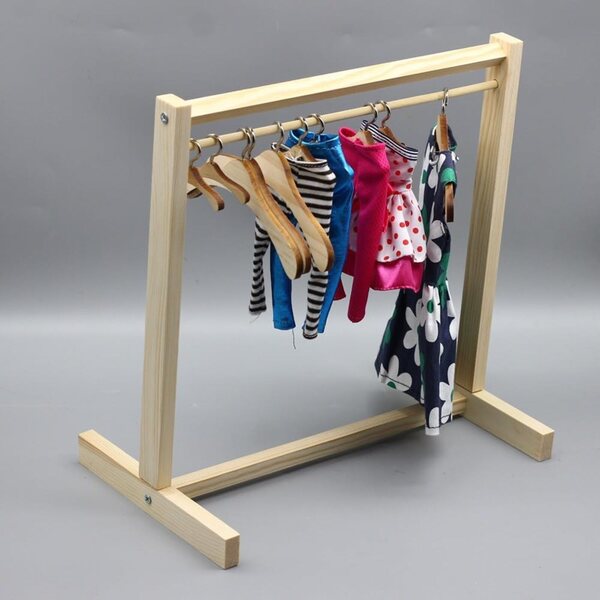 Wäscheleine aus Holz für Puppenkleidung, für große und kleine Puppen