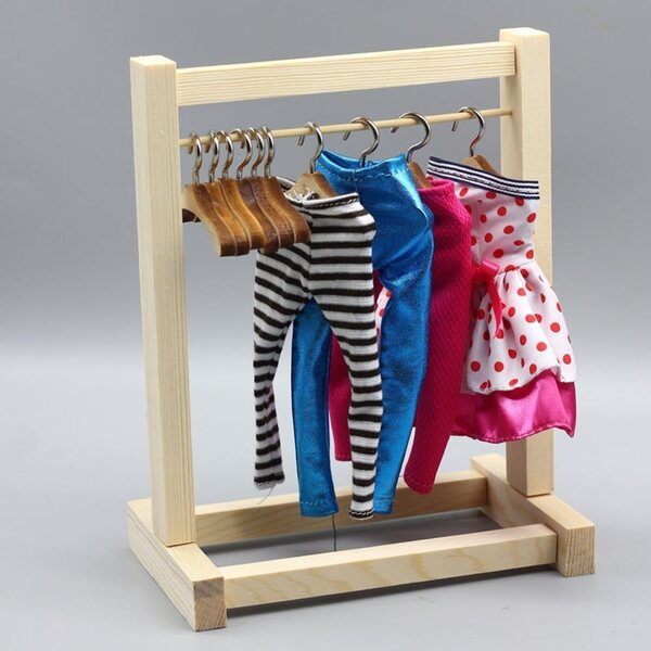 Wäscheleine aus Holz für Puppenkleidung, für große und kleine Puppen