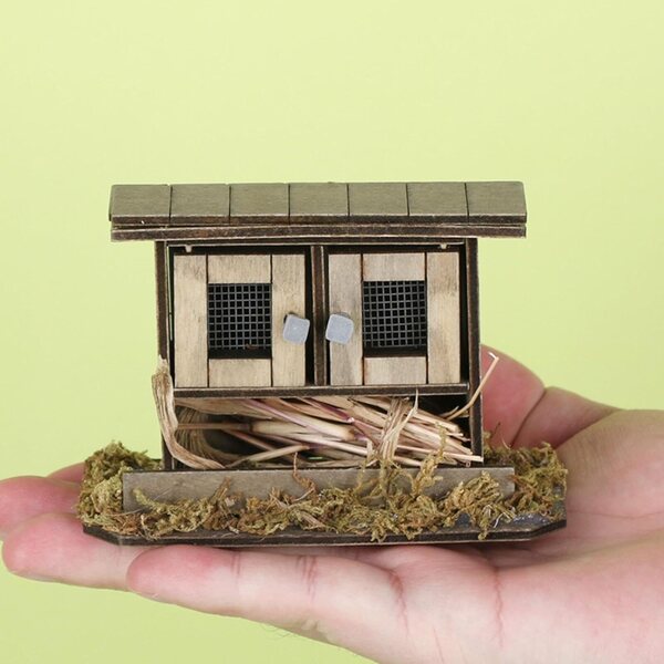 1:12 Miniatur-Holzwaschbecken für Puppenhaus, realistisches und elegantes Design