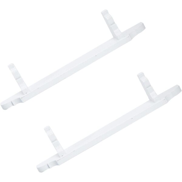 Set 2 Mini Rack in Legno Bianco per Case delle Bambole - Decorazioni Miniature