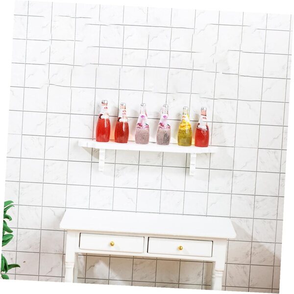 Set 2 Mini Rack in Legno Bianco per Case delle Bambole - Decorazioni Miniature