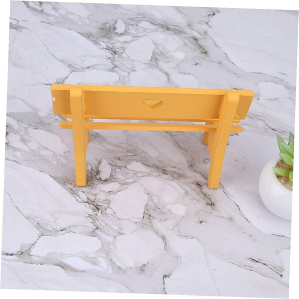 Mini Panca Decorativa in Legno 2 Pezzi per Mini Casa e Giardino, Design Realistico