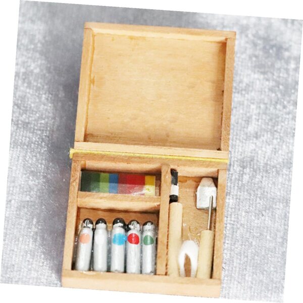 ERINGOGO Mini Set di Mobili Artistici per Casa delle Bambole con Cavalletto e Tavolo Disegno