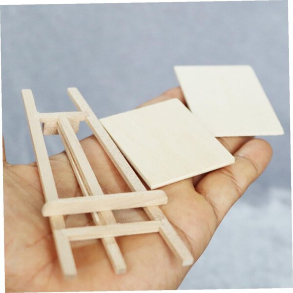 ERINGOGO Mini Set di Mobili Artistici per Casa delle Bambole con Cavalletto e Tavolo Disegno