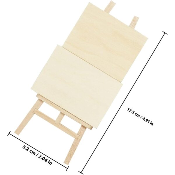 VICASKY Set Miniature Tavola da Pittura e Palette Colori per Casa delle Bambole