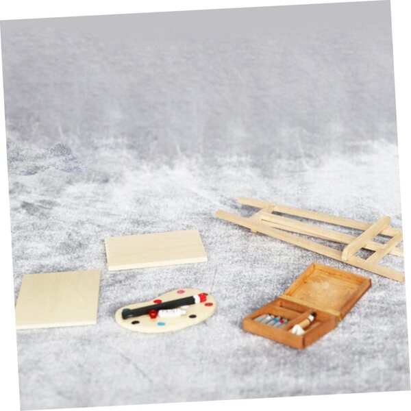 VICASKY Set Miniature Tavola da Pittura e Palette Colori per Casa delle Bambole