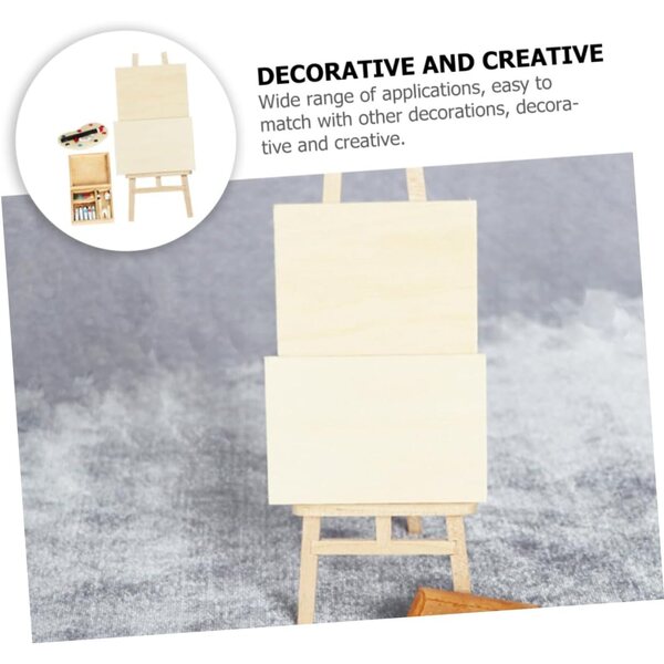 VICASKY Set Miniature Tavola da Pittura e Palette Colori per Casa delle Bambole