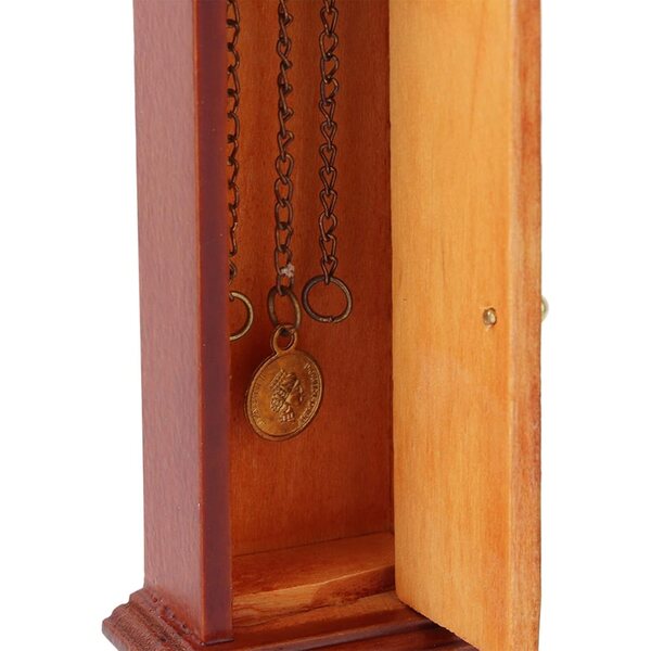 1:12 Miniatur-Vintage-Standuhr für Puppenhaus – elegantes Holz