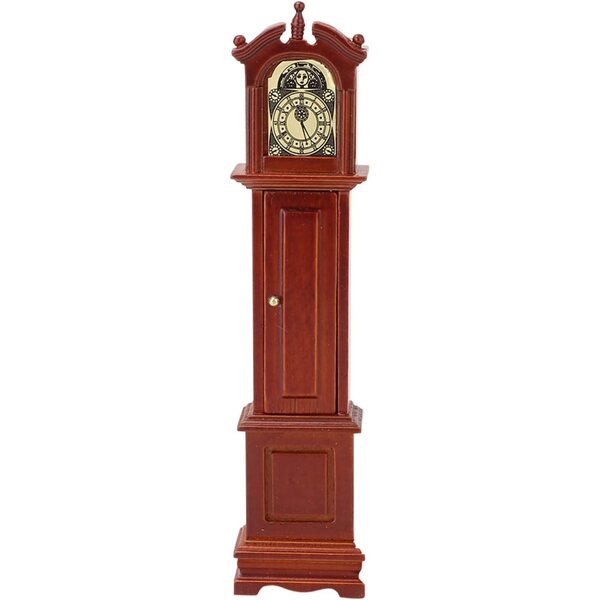 1:12 Miniatur-Vintage-Standuhr für Puppenhaus – elegantes Holz