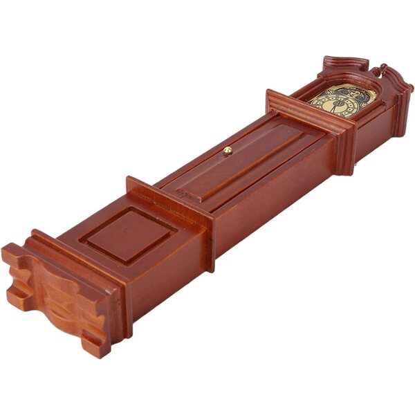 1:12 Miniatur-Vintage-Standuhr für Puppenhaus – elegantes Holz