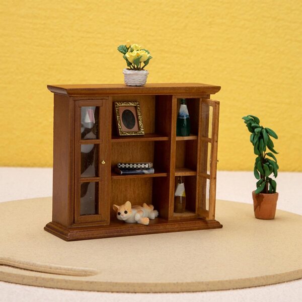 Biblioteca in legno artigianale 1/12 per case delle bambole - Regalo perfetto
