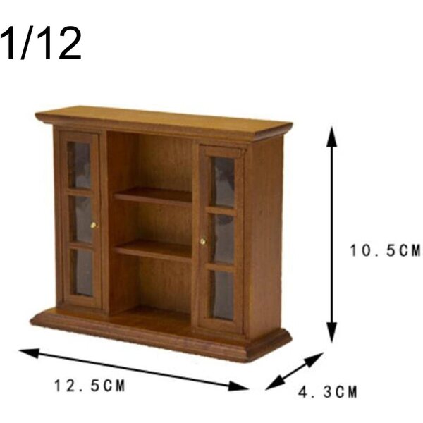 Biblioteca in legno artigianale 1/12 per case delle bambole - Regalo perfetto