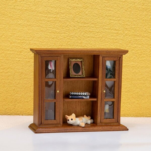 Biblioteca in legno artigianale 1/12 per case delle bambole - Regalo perfetto