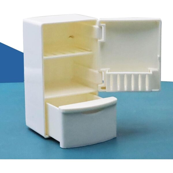1:12 Mini-Kühlschrank für Puppenhaus, Küchenzubehör aus Kunststoff
