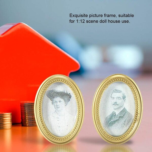 Cornice Miniatura Casa delle Bambole 1:12 Stile Europeo Medievale in Plastica Dorata