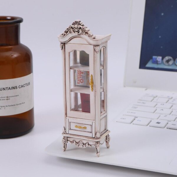 Vintage 1/12 Puppenhaus-Kleiderschrank – dekoratives Schrank- und Ausstellungsset