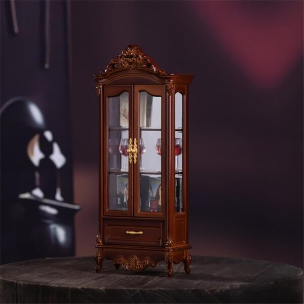 Vintage 1/12 Puppenhaus-Kleiderschrank – dekoratives Schrank- und Ausstellungsset