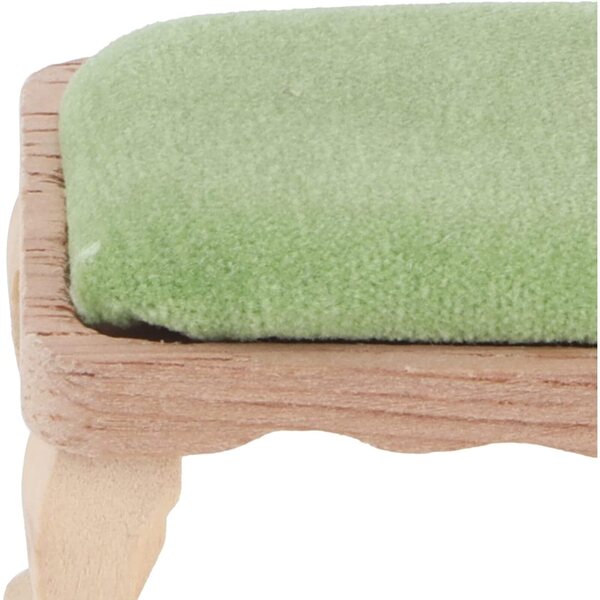 Holzhocker mit Kissen für 1:12 Puppenhaus, realistische Minimöbel
