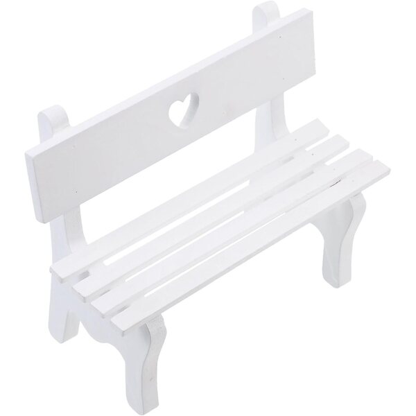 Holibanna Mini Sedia in Legno Bianco per Case delle Bambole e Decorazioni Miniatura