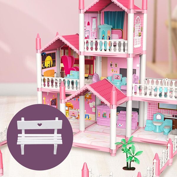 Holibanna Mini Sedia in Legno Bianco per Case delle Bambole e Decorazioni Miniatura