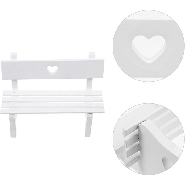 Holibanna Mini Sedia in Legno Bianco per Case delle Bambole e Decorazioni Miniatura