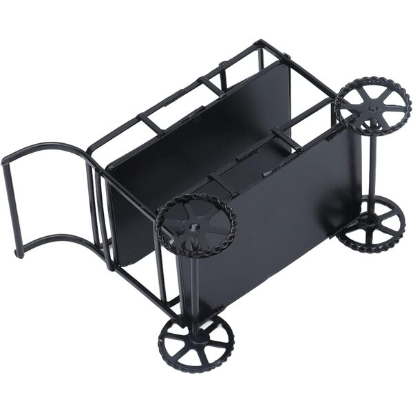 Carrello cucina miniatura in metallo 1:12, giocattolo realistico e supporto scrivania versatile