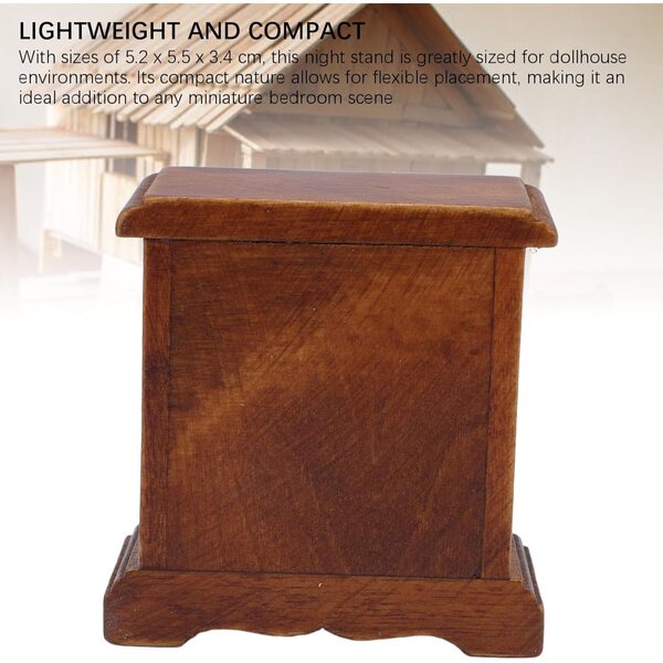Mini Tavolino da Comodino in Legno di Betulla 1:12 per Casa delle Bambole