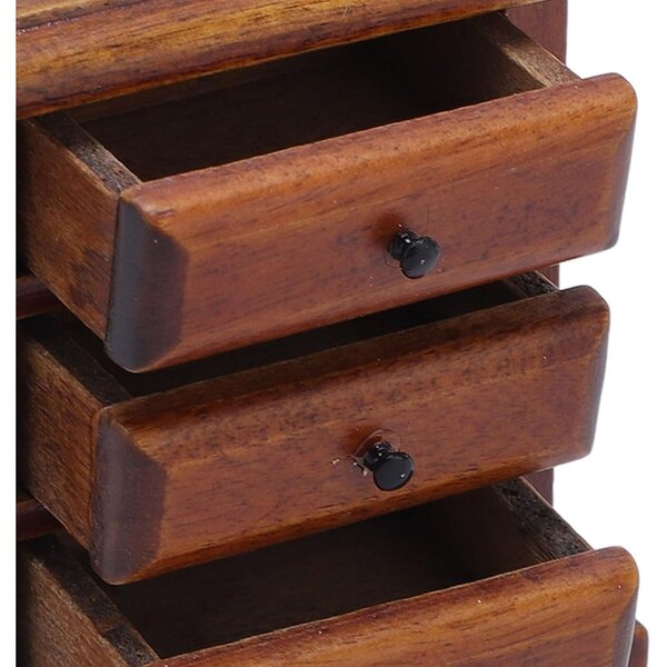 Mini Tavolino da Comodino in Legno di Betulla 1:12 per Casa delle Bambole