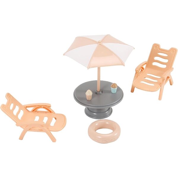 Miniatur-Stranddekorationen aus Polypropylen für Häuser und Puppen, Komplettset